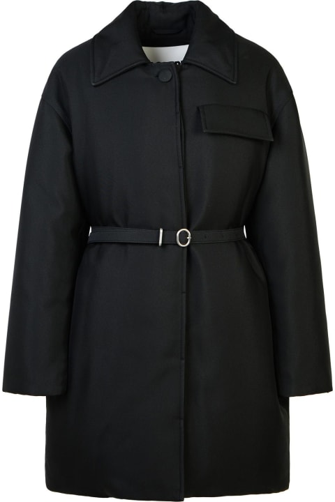 Fashion for Women Jil Sander Black Silk Blend Down Jacket