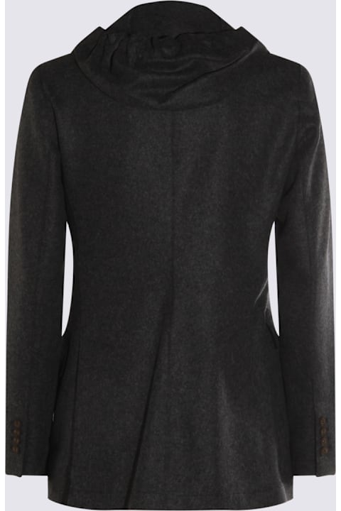 Eleventy for Kids Eleventy Dark Grey Wool Hodie Blazer