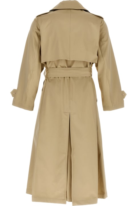 Coats & Jackets for Women Ami Alexandre Mattiussi Long Satin Cotton Trench Coat