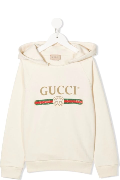 Gucci for Kids Gucci Sweatshirt With Hood Felted Cotton Jersey