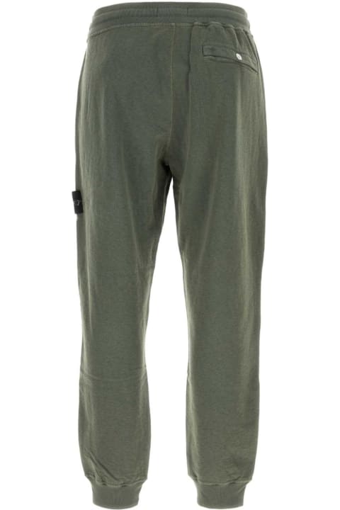 Pants for Men Stone Island Green Cotton Joggers