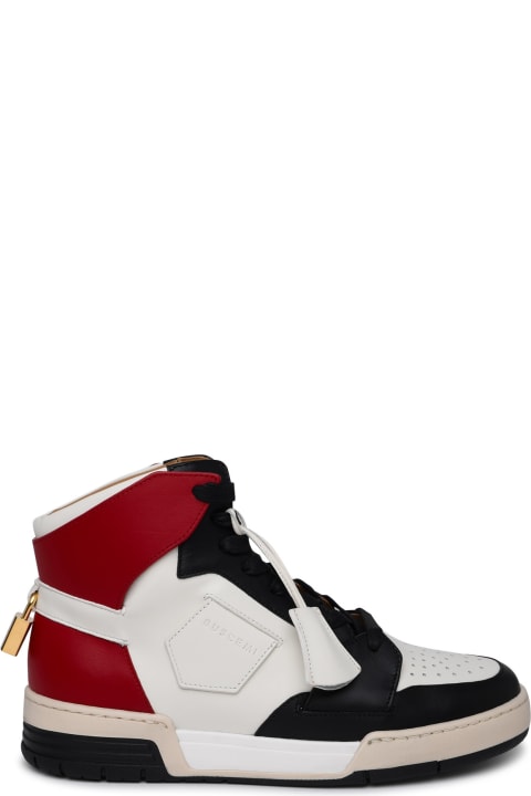 Fashion for Men Buscemi 'air Jon' Red And White Leather Sneakers