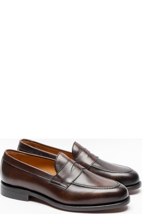 Loafers & Boat Shoes for Men Berwick 1707 Brown Polished Leather Loafer