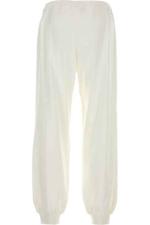The Row Men The Row White Cotton Avo Joggers