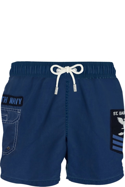Homeware MC2 Saint Barth Délavé Blue Navy Cargo Man Shorts