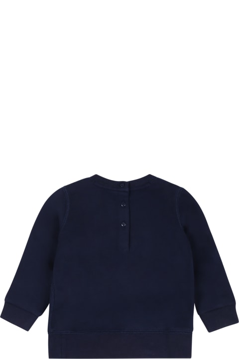 Topwear for Baby Boys Ralph Lauren Sweatshirt Bleu For Baby Girl With Bear