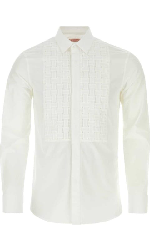Clothing Sale for Men Valentino Long-sleeved Poplin Shirt
