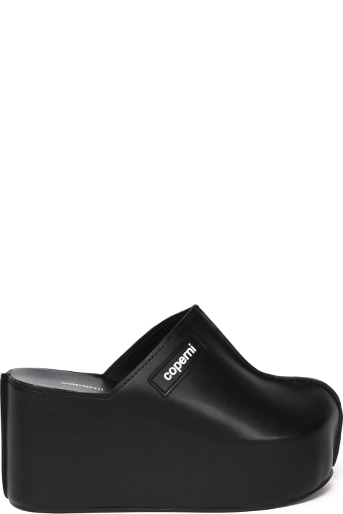 Coperni الصنادل لـ السيدات Coperni Black Branded Clog Mule