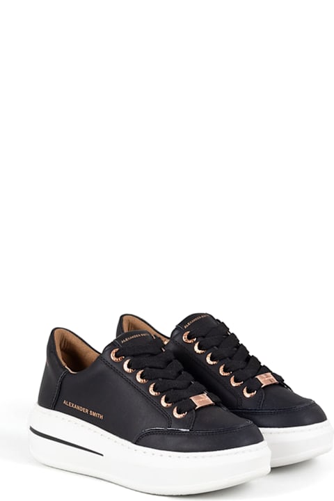 Alexander Smith London Sneakers for Women Alexander Smith London Lancaster Sneaker In Black Leather