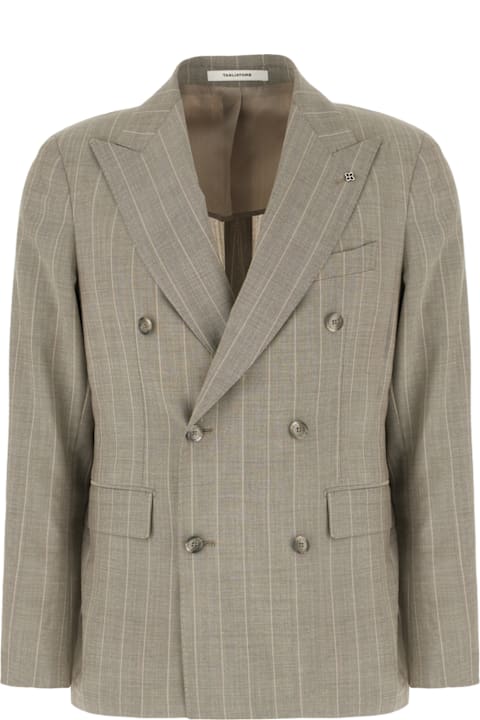 Tagliatore Suits for Men Tagliatore Embroidered Wool Suit