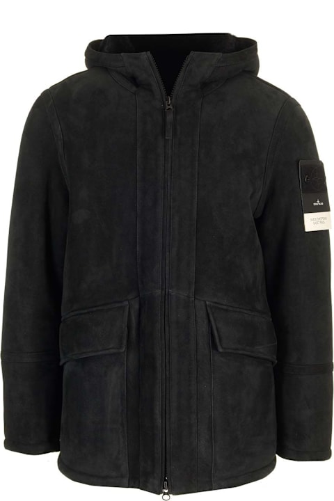 Stone Island Coats & Jackets for Men Stone Island 'ghost' Leather Jacket