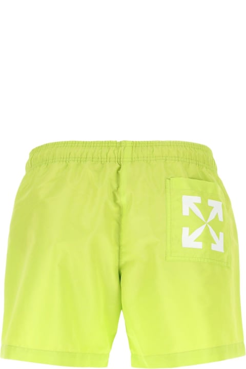 Fluo Yellow Polyester Swimming Shorts