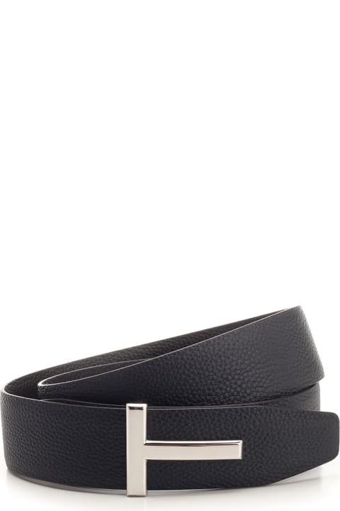 Accessories for Women Tom Ford Reversible Blue/black 't-icon' Belt