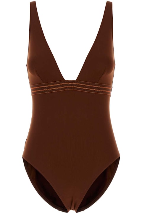 ワンピース水着 ERES Brown stretch nylon Sillage swimsuit (012517 TORTUE) Sillage Tank one-piece Tortue | ERES