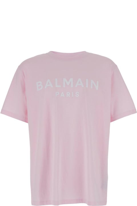 メンズ新着アイテム Balmain Logo Printed Crewneck T-shirt