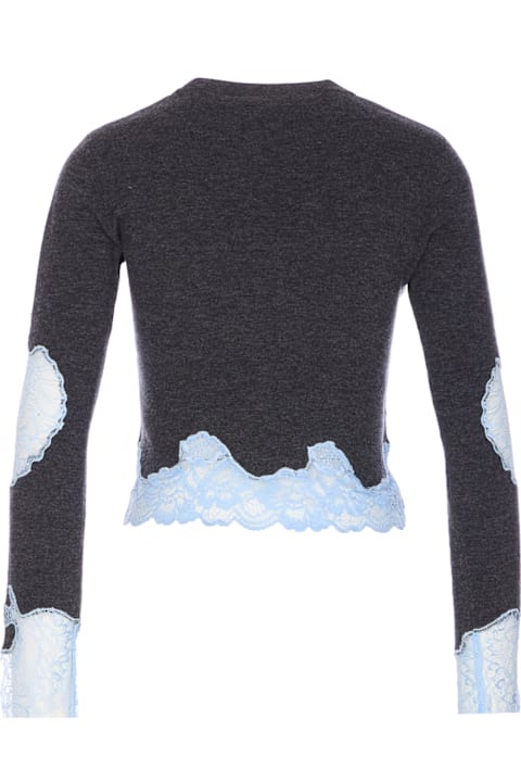 Homeware self-portrait Contrast Lace Sweater