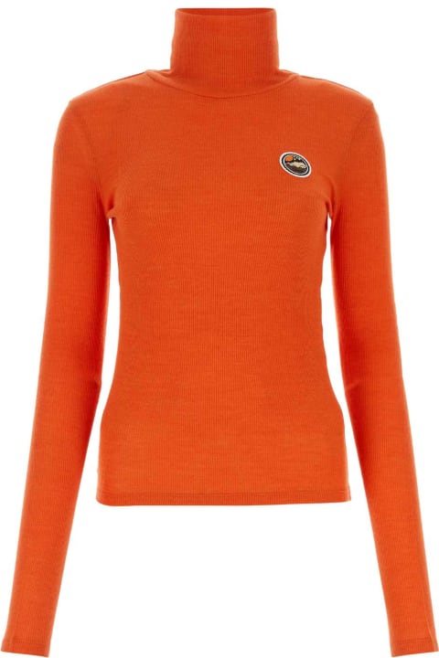 Chloé for Women Chloé Dark Orange Wool Blend Sweater