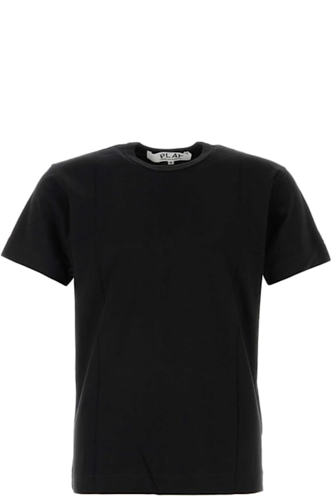 Comme des Garçons Play Topwear for Men Comme des Garçons Play Black Cotton T-shirt