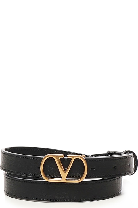 Valentino Garavani for Women Valentino Garavani Vlogo Belt In Shiny Calfskin