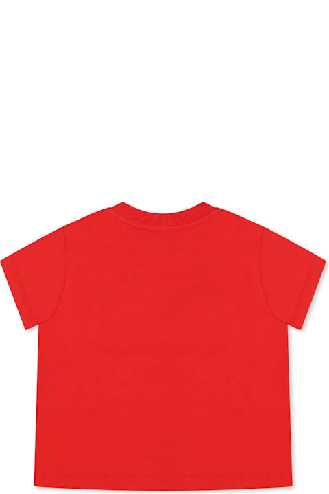 أدوات منزلية Moschino Red T-shirt For Babykids With Logo