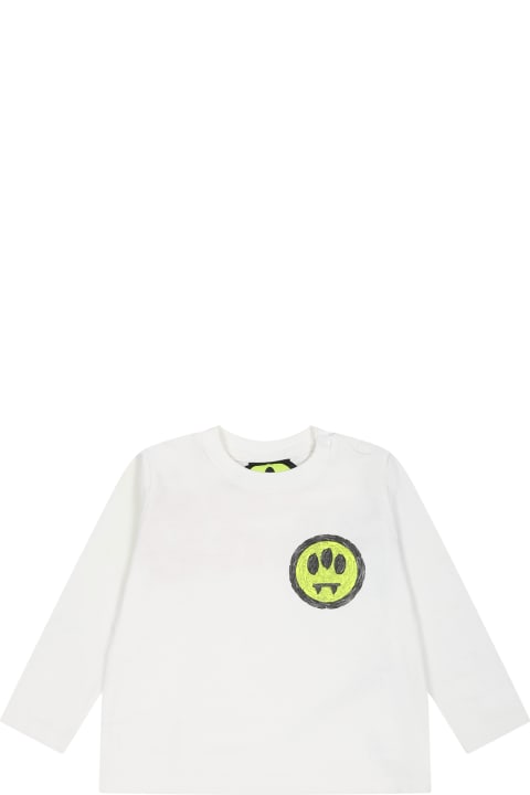 Barrow for Kids Barrow White T-shirt For Baby Kids With Logo And Smiley