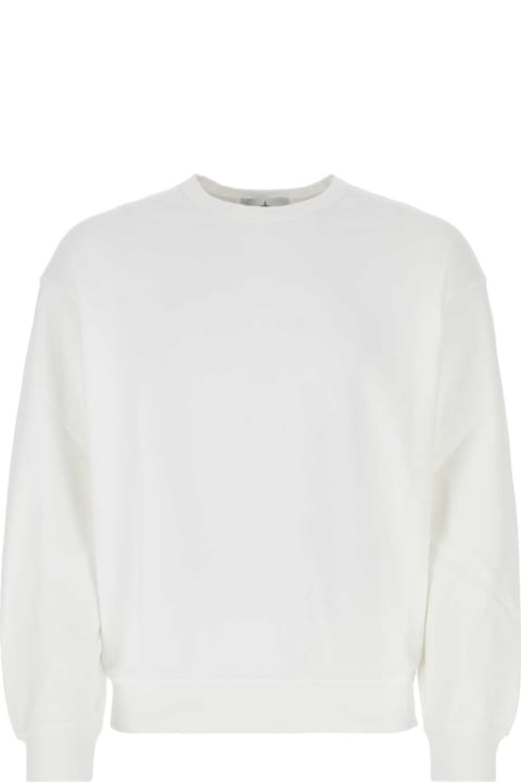 Stone Island Fleeces & Tracksuits for Men Stone Island White Cotton Sweatshirt