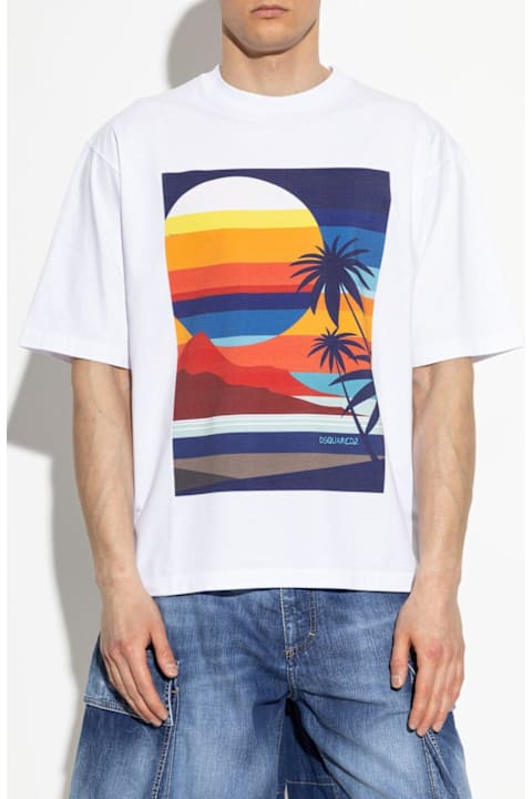 Dsquared2 for Men Dsquared2 Summer Lovers Loose Fit Sunset T-shirt