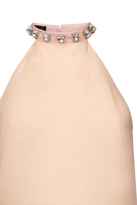 Homeware Pinko Top With Jewel Embroidery On The Neck