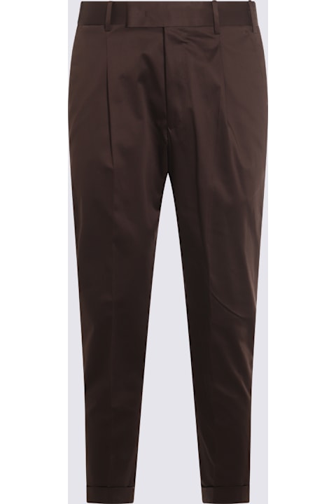 PT Torino الملابس لـ القسم الرجالي PT Torino Dark Brown Cotton Pants