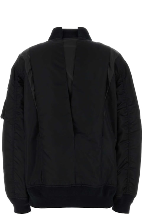Sacai for Women Sacai Black Nylon Bomber Jacket