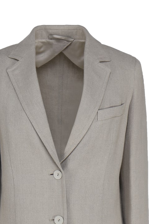 Homeware Max Mara Dove Grey Linen Adelchi Blazer