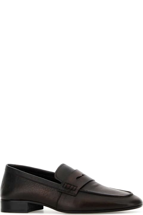 Dries Van Noten Dark Brown Leather Loafers