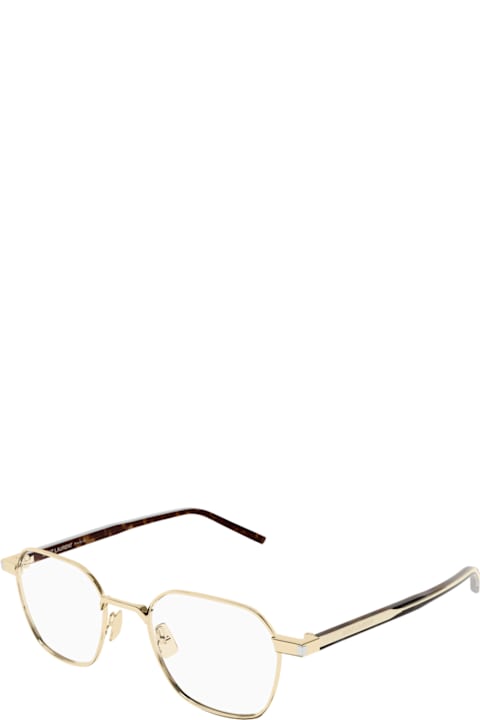 Saint Laurent Eyewear for Kids Saint Laurent Eyewear Saint Laurent Sl 883 Linea Naked Wirecore Thin 006 Gold Crystal Glasses