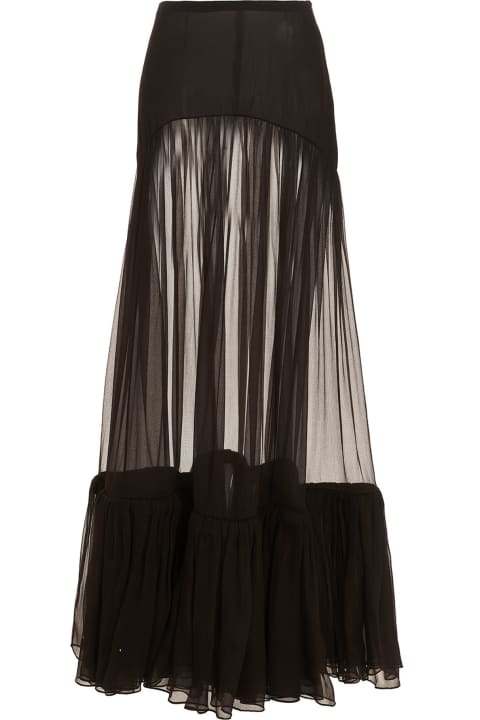Clothing for Women Saint Laurent Flounced Long Skirt
