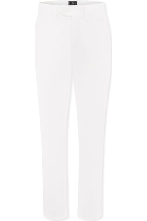 Fay for Kids Fay Ivory Trousers For Boy With Logo