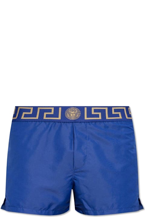 Fashion for Men Versace Greca Border Elasticated Waistband Swim Shorts