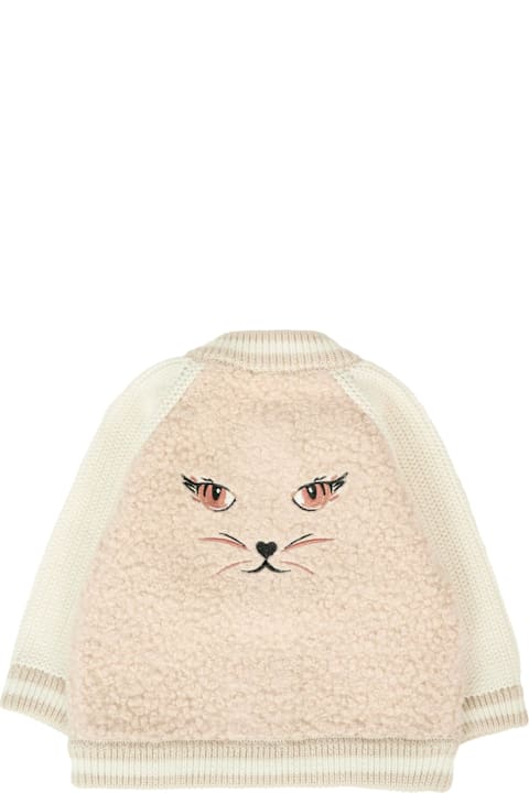 ウィメンズ新着アイテム Givenchy Beige Bomber Jacket For Baby Girl With Logo