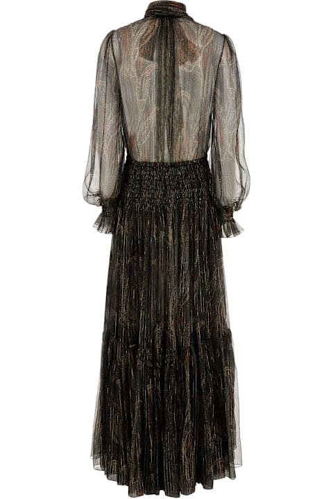 Fashion for Women Saint Laurent Printed Silk Blend Long Dress