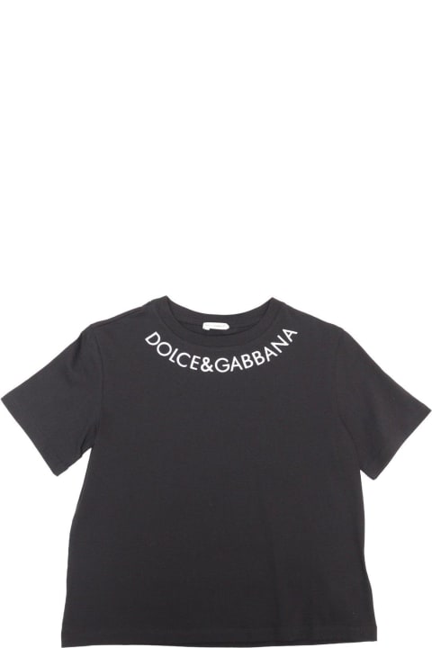 Dolce & Gabbana for Boys Dolce & Gabbana Logo-printed Crewneck T-shirt
