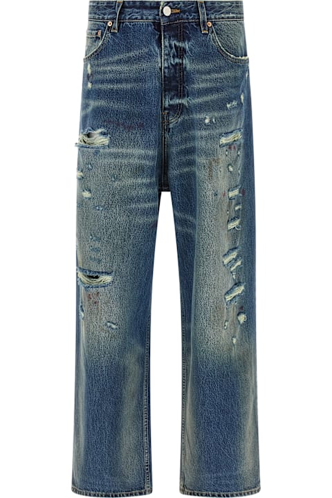 VETEMENTS for Men VETEMENTS 'blue Distressed Baggy' Jeans
