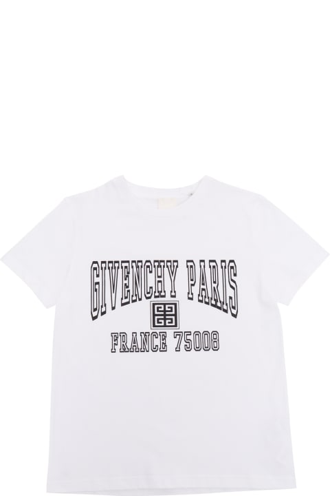 Givenchy for Boys Givenchy White T-shirt With Logo