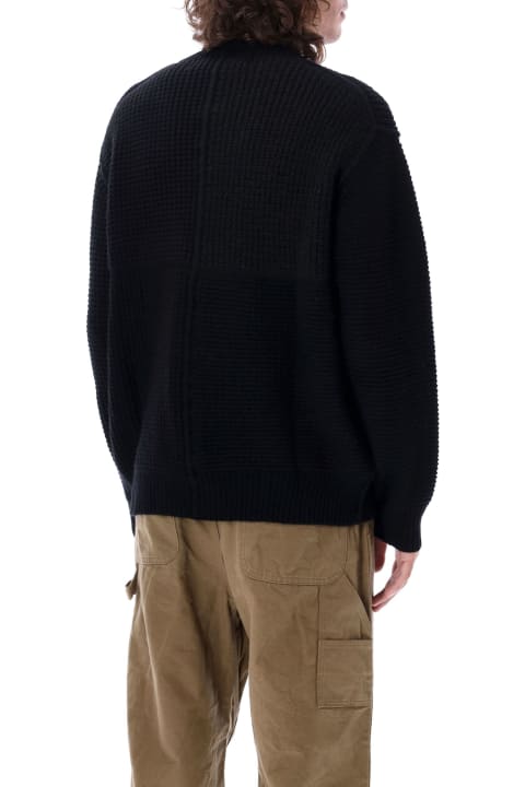 Comme des Garçons Homme Sweaters for Men Comme des Garçons Homme Crewneck Wool Patchwork Sweater