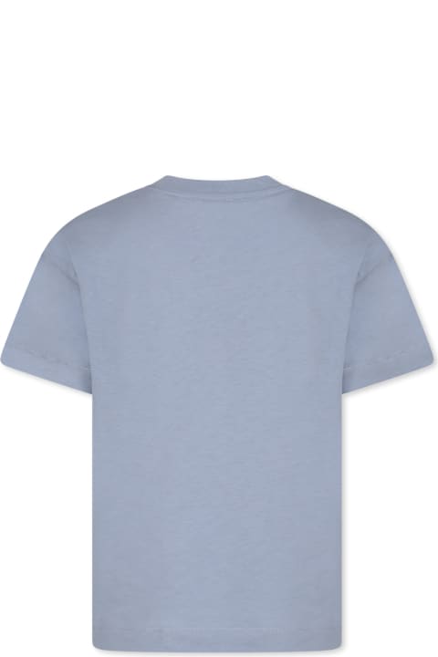 ボーイズ EtroのTシャツ＆ポロシャツ Etro Light Blue T-shirt For Boy With Pegaso And Logo