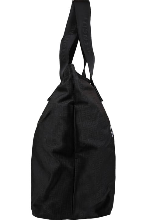 Black Mommy-bag For Baby Kids With Logo And 4g Pattern