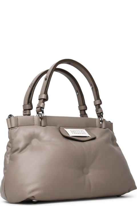 Maison Margiela for Women Maison Margiela 'glam Slam' Dove Grey Leather Bag