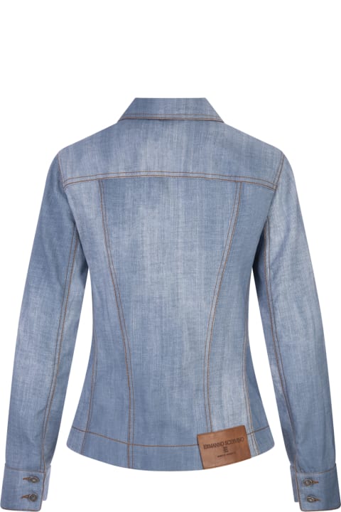 Topwear for Women Ermanno Scervino Marocain Jacket With Suede Details