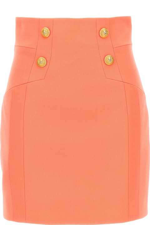 ウィメンズ Balmainのスカート Balmain Logo Button Skirt