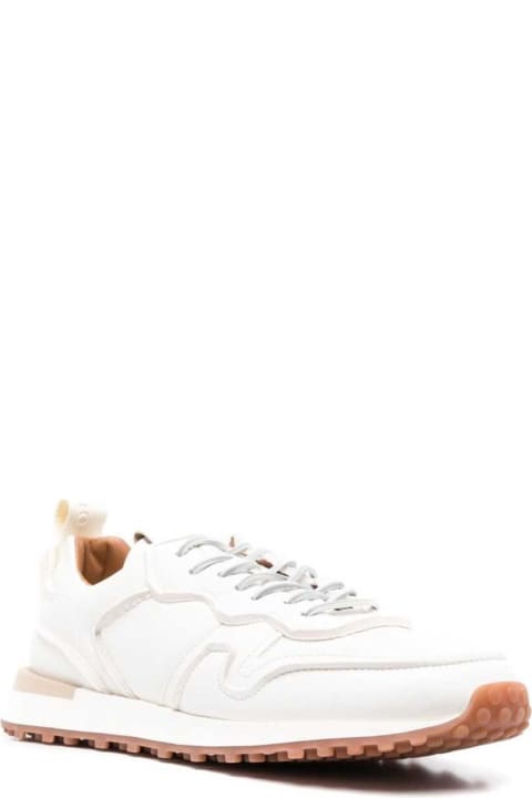 Buttero Man's Futura White Leather  Sneakers