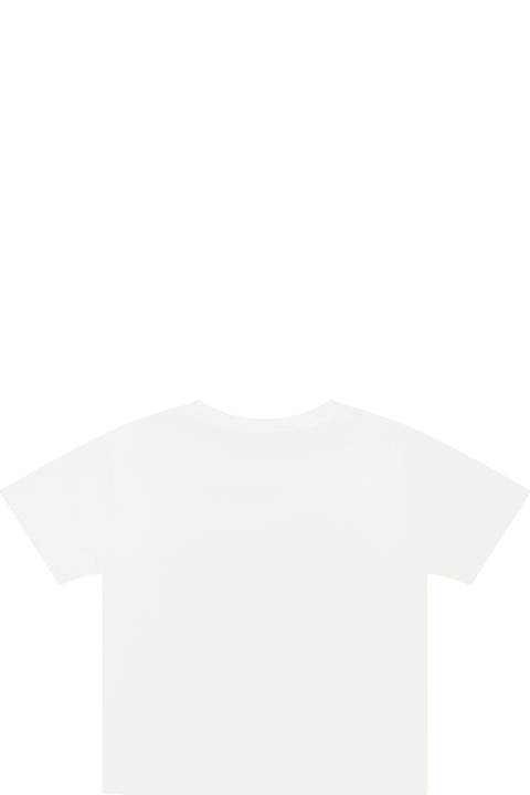 Topwear for Baby Boys Versace White T-shirt For Baby Boy With Medusa Logo
