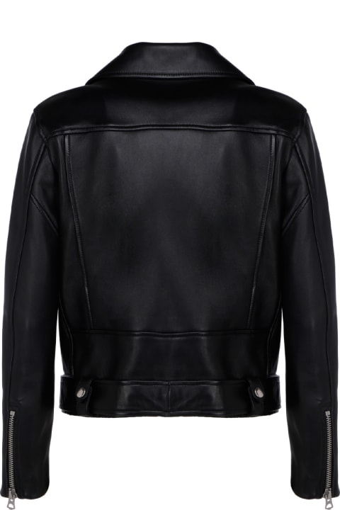 Acne Studios معاطف وجواكت لـ السيدات Acne Studios Classic Leather Biker Jacket